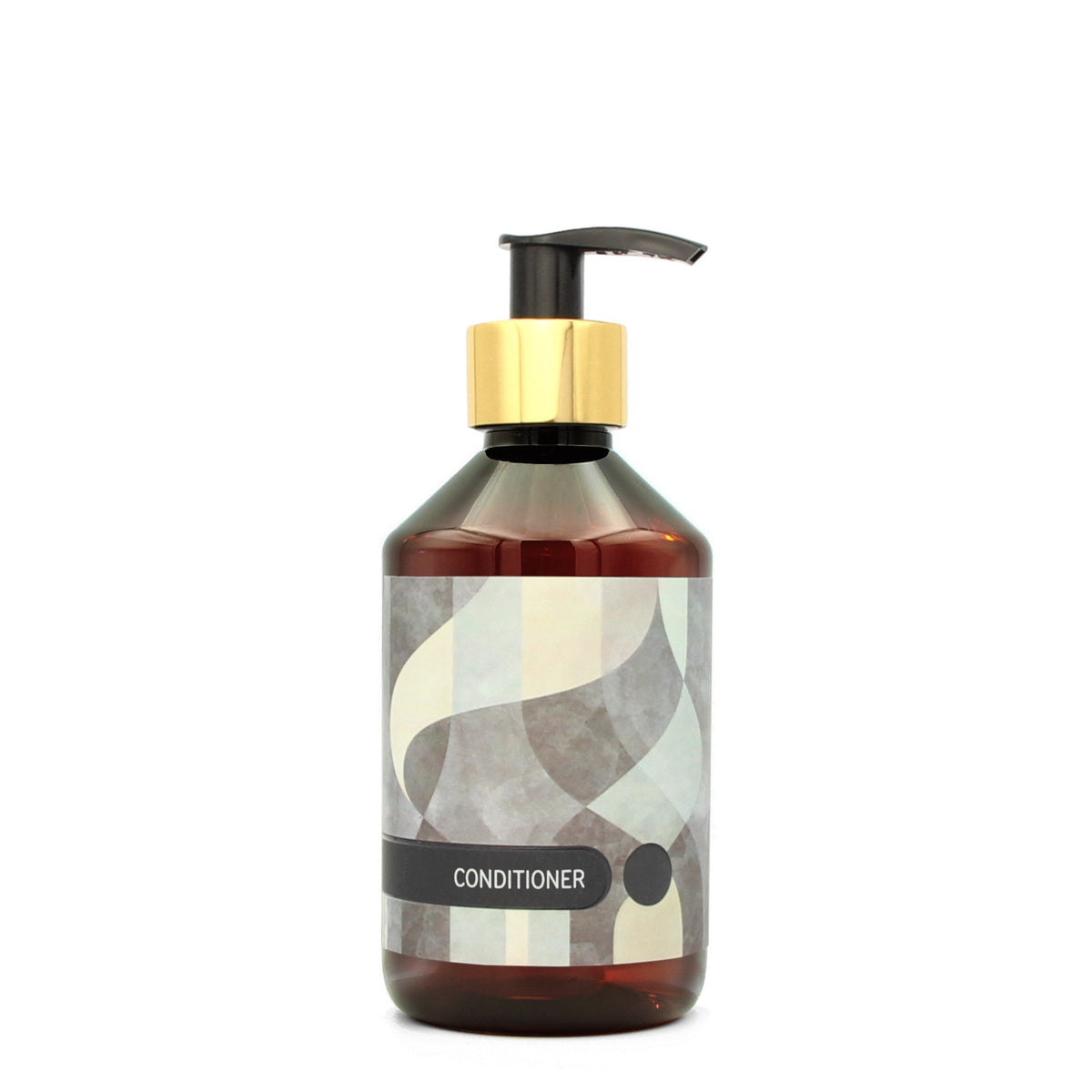 BY MONO plniteľná fľaštička „Abstract“ – kondicionér, 250 ml, zlatá pumpička