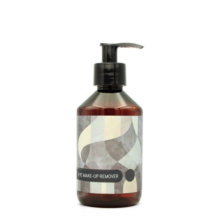 BY MONO plniteľná fľaštička „Abstract“ – odličovač očí, 250 ml, čierna pumpička