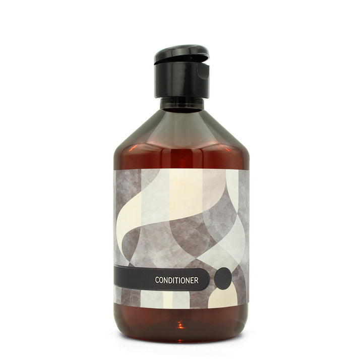 BY MONO plniteľná fľaštička „Abstract“ – kondicionér, 500 ml, čierny flip-top uzáver