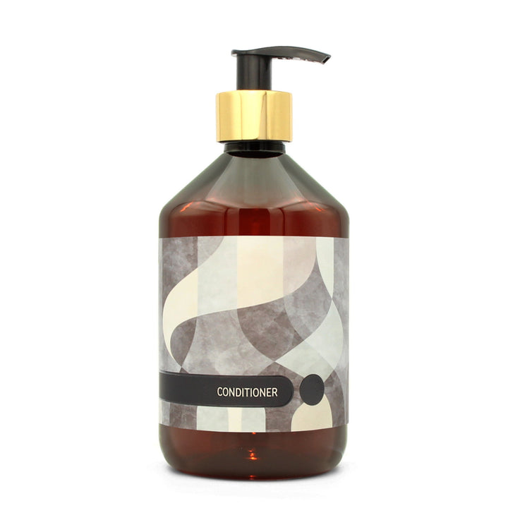 BY MONO plniteľná fľaštička „Abstract“ – kondicionér, 500 ml, zlatá pumpička