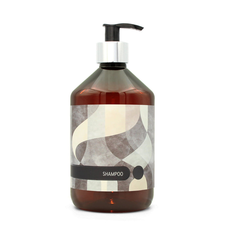 BY MONO plniteľná fľaštička „Abstract“ – šampón, 500 ml, strieborná pumpička