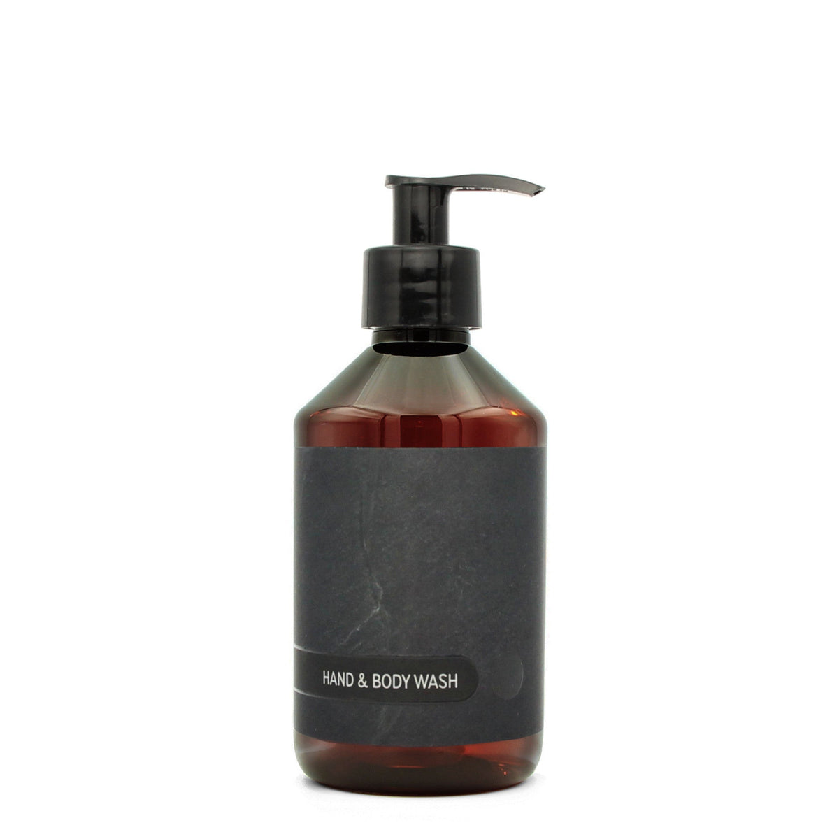 BY MONO plniteľná fľaštička „Black Slate“ – umývací gél na ruky a telo, 250 ml, čierna pumpička