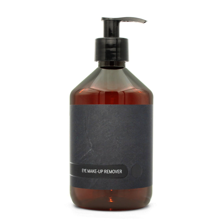 BY MONO plniteľná fľaštička „Black Slate“ – odličovač očí, 500 ml, čierna pumpička