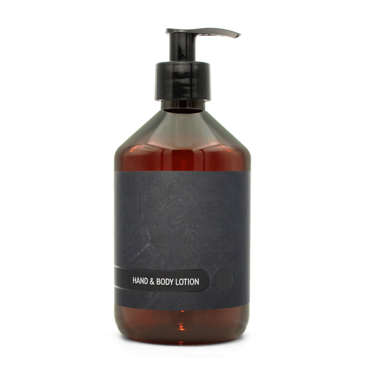 BY MONO plniteľná fľaštička „Black Slate“ – mlieko na ruky a telo, 500 ml, čierna pumpička