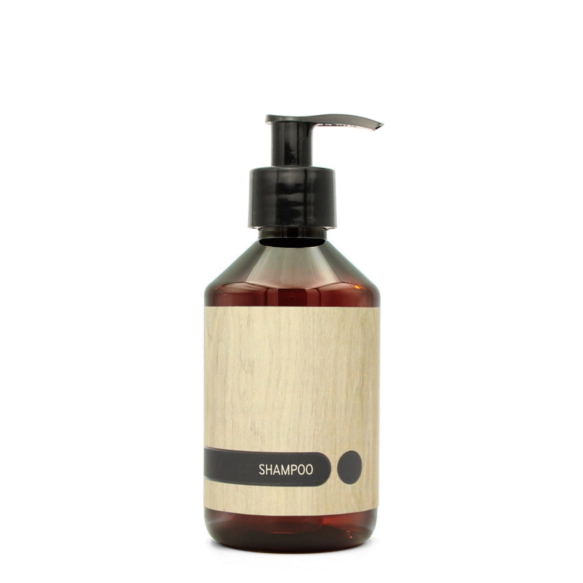 BY MONO plniteľná fľaštička „Oak“ – šampón, 250 ml, čierna pumpička