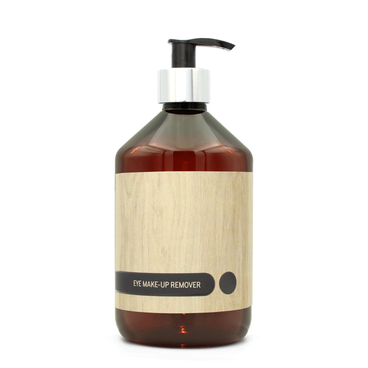 BY MONO plniteľná fľaštička „Oak“ – odličovač očí, 500 ml, strieborná pumpička