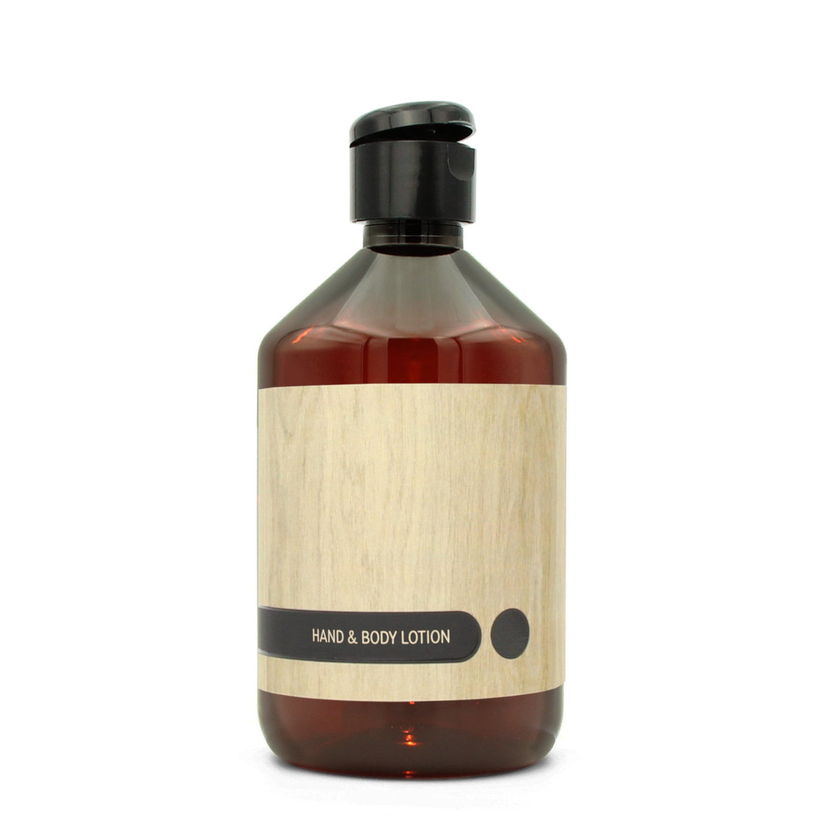 BY MONO Refillable Oak Bottle Hand & Body Lotion, 500 ml, Black Flip-Top