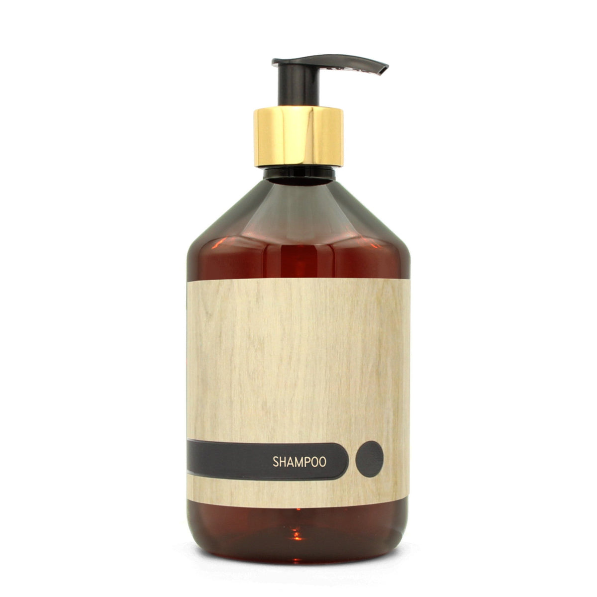 BY MONO plniteľná fľaštička „Oak“ – šampón, 500 ml, zlatá pumpička