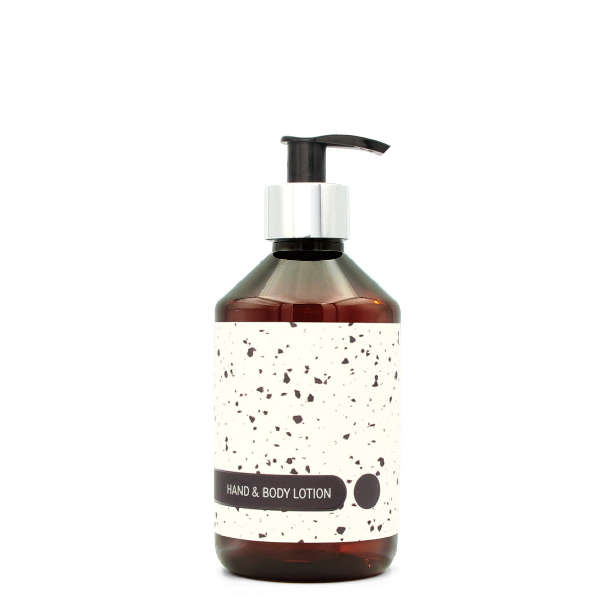 BY MONO plniteľná fľaštička „Terrazzo“ – mlieko na ruky a telo, 250 ml, strieborná pumpička