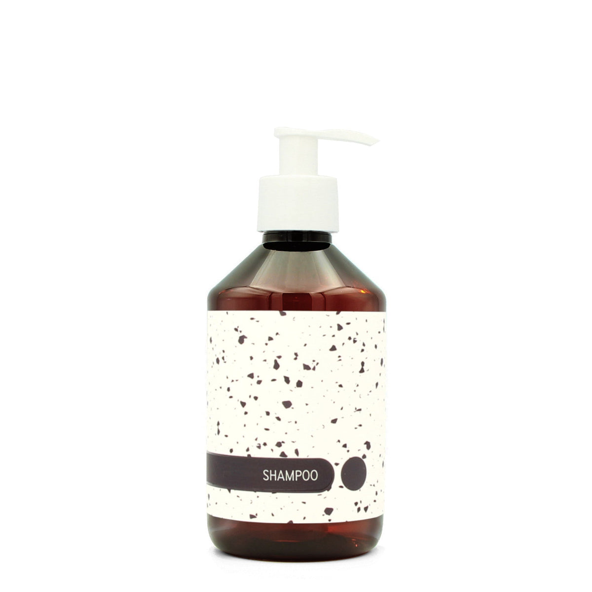 BY MONO plniteľná fľaštička „Terrazzo“ – šampón, 250 ml, biela pumpička